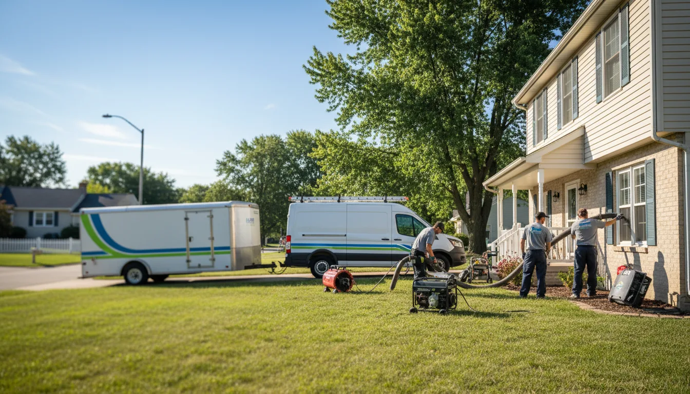 Flooded Basement Restoration And Cleanup With Repair in Woodridge, IL near me